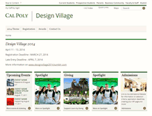 Tablet Screenshot of designvillage.calpoly.edu