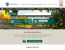 Tablet Screenshot of lib.calpoly.edu