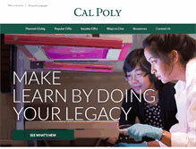 Tablet Screenshot of plannedgiving.calpoly.edu