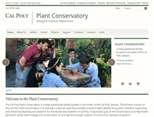 Tablet Screenshot of plantconservatory.calpoly.edu