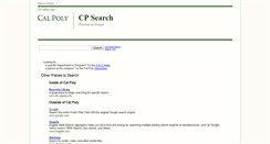 Desktop Screenshot of cpsearch.calpoly.edu
