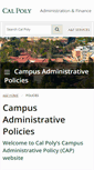Mobile Screenshot of policy.calpoly.edu