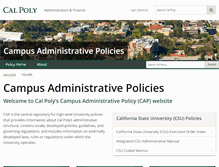 Tablet Screenshot of policy.calpoly.edu