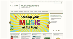 Desktop Screenshot of music.calpoly.edu
