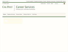Tablet Screenshot of careerservices.calpoly.edu