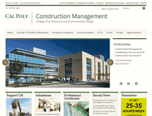 Tablet Screenshot of construction.calpoly.edu
