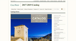 Desktop Screenshot of catalog.calpoly.edu