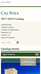 Mobile Screenshot of catalog.calpoly.edu