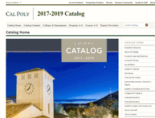 Tablet Screenshot of catalog.calpoly.edu