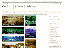 Tablet Screenshot of advising.calpoly.edu