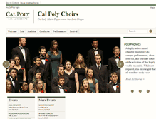 Tablet Screenshot of choirs.calpoly.edu